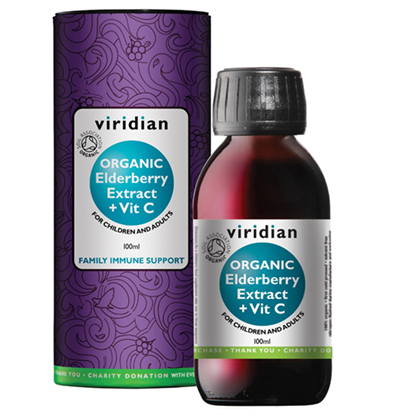 Organic Elderberry Extract + Vit C 100ml